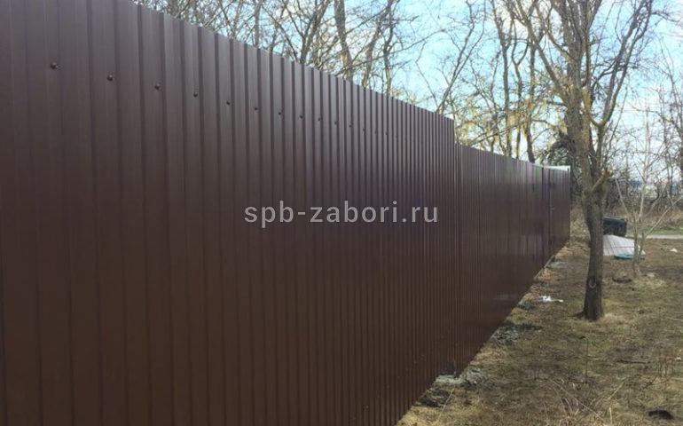 забор из профлиста в Санкт-Петербурге